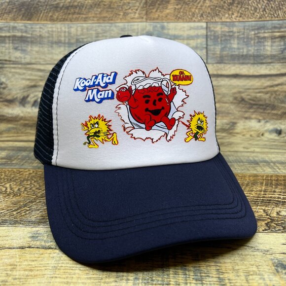 Other - Kool Aid Man Unisex Trucker Hat Navy Snapback Oh Yeah Retro Drink Baseball Cap